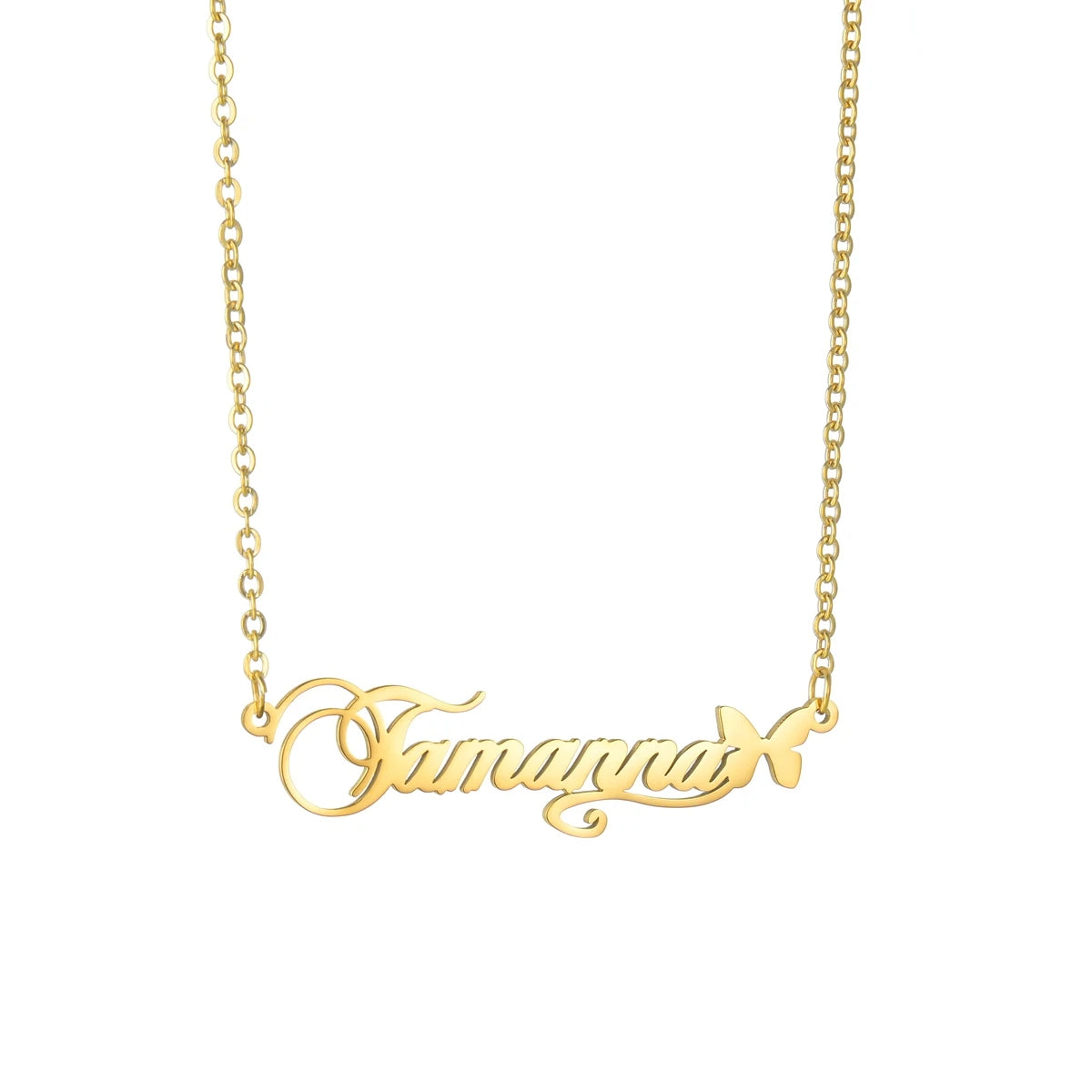 Customized Name Necklace - Butterfly Design