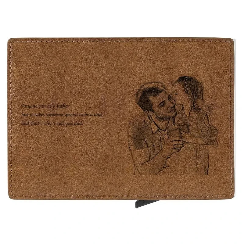 Customized Picture Engraving Credit Card Holder Wallet