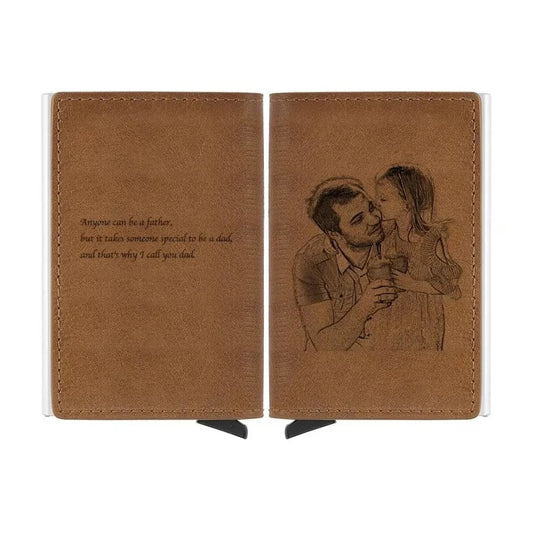 Customized Picture Engraving Credit Card Holder Wallet