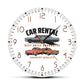 Customized Car Rental Business Logo Wall Clock