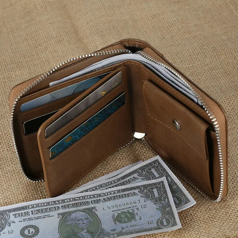 Customized Photo Engraved Zipper Wallet