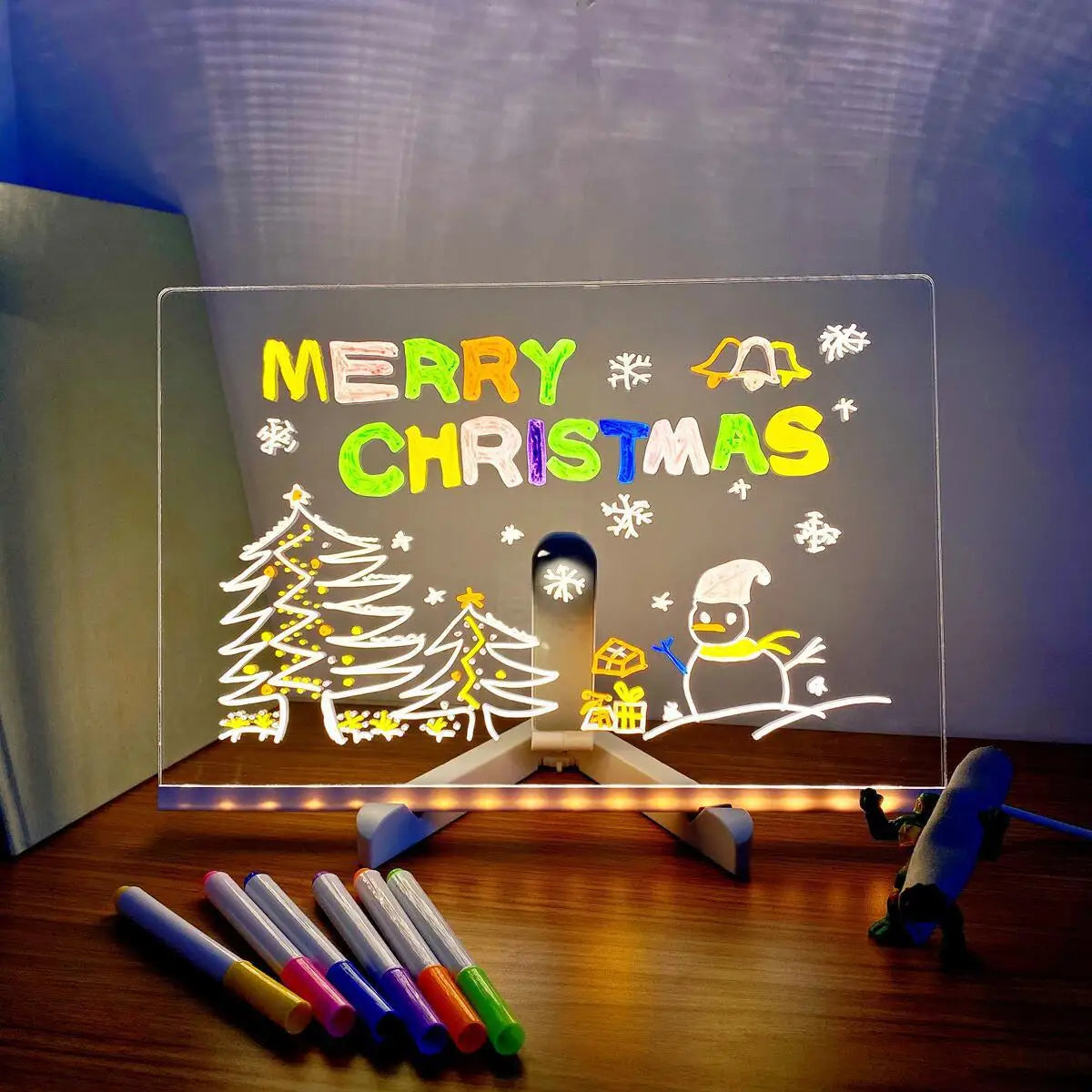 Customized Message Note Board Erasable LED  Acrylic Lamp