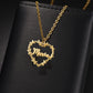 Customized Heart linked with other shapes Name Necklace