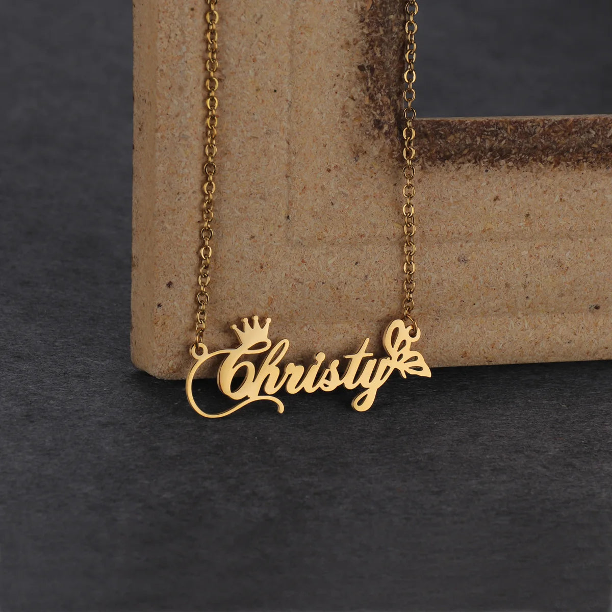 Customized Name Stainless Steel Necklace - Gold