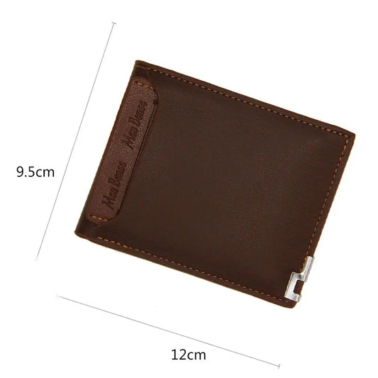 Customized Name Engraved Pure Leather Wallet