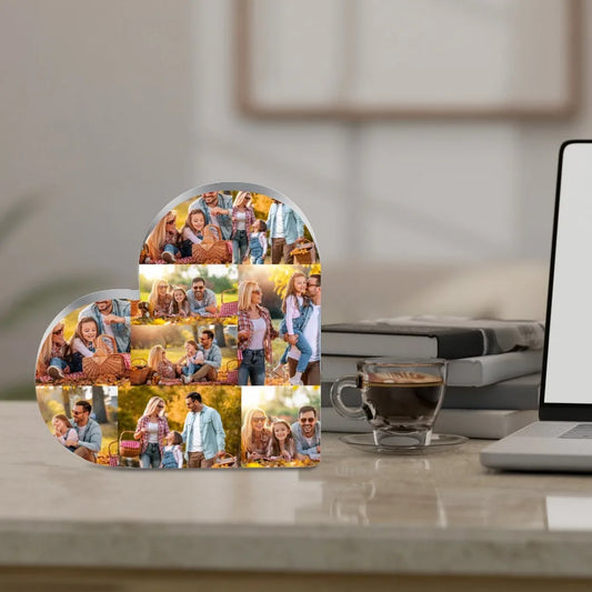 Customized  Heart Shape Acrylic Photos Frame