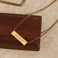 18K Gold Plated Rectangular Customized Name Necklace