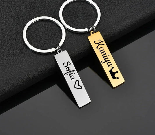 Customized Rectangular Name Keychain