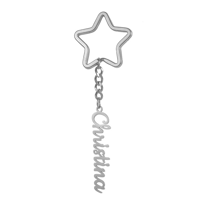 Customized Star Shape Name Key Chain