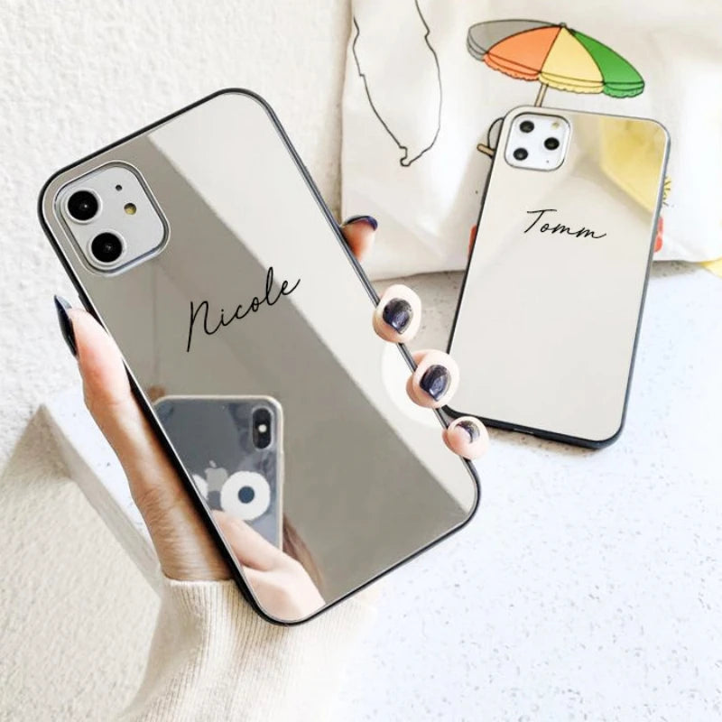 Customized Name Protective Mirror Phone Cover