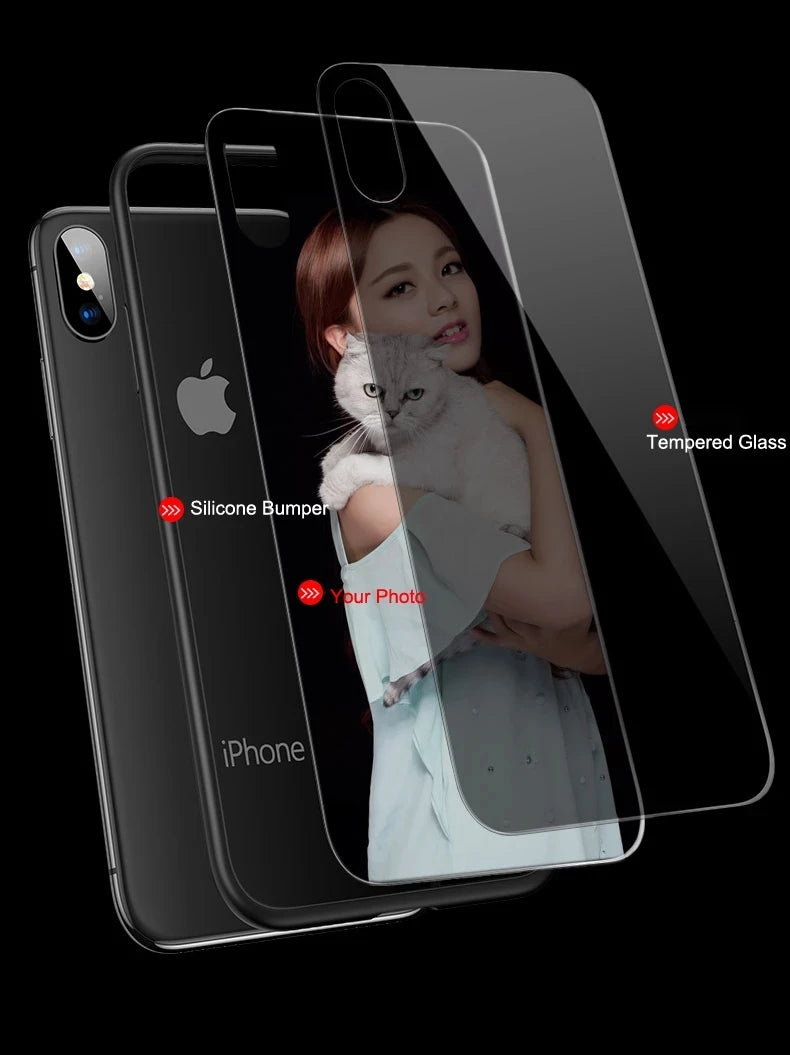 Customized Photo Tempered Glass Back Cover