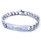 Customized Name Engraved Bracelet - Silver