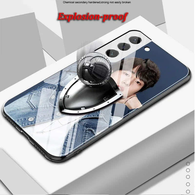 Customized Photo Tempered Glass Black Cover