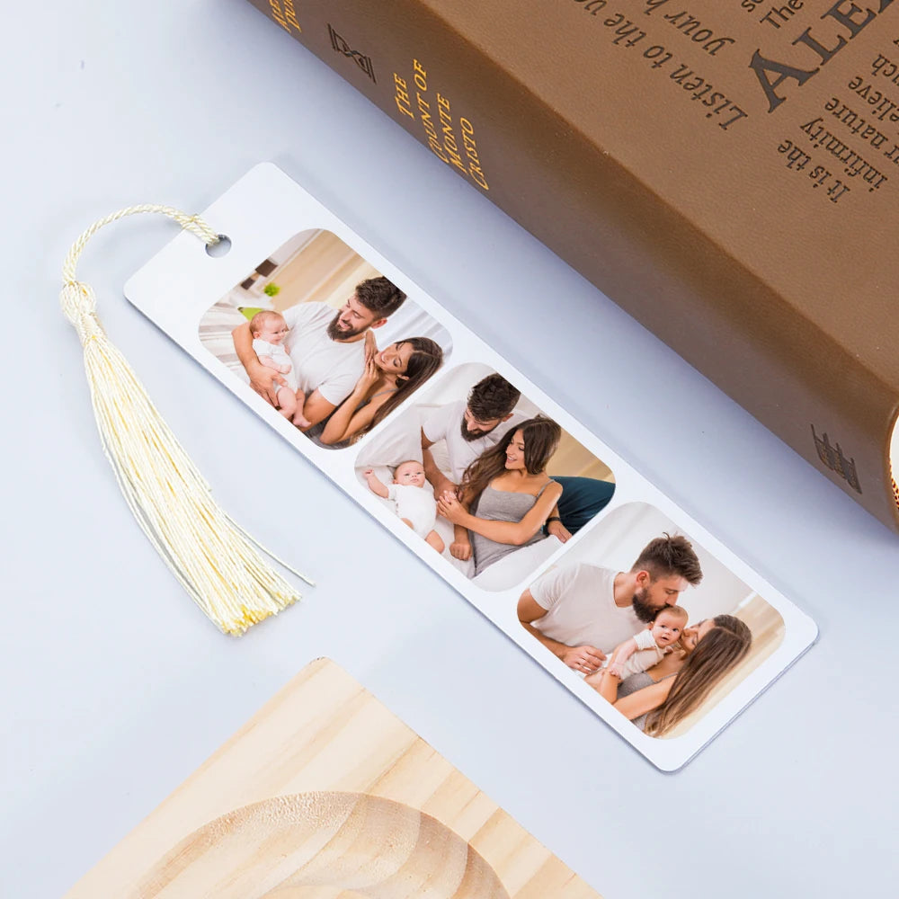 Customized 3 Photos Bookmark