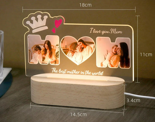 Customized  Photos & Acrylic Plaque Lamp