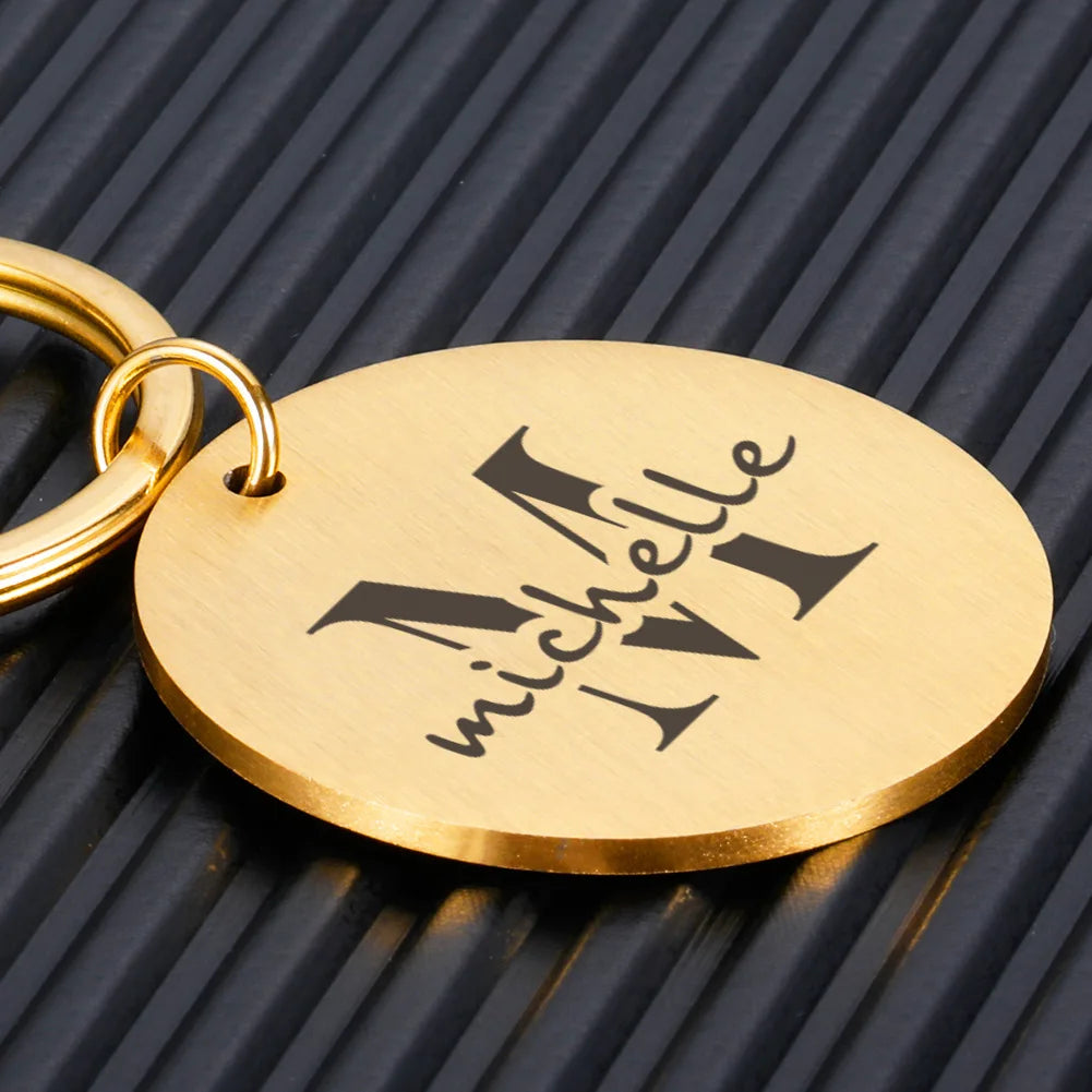 Customized Name Initials Key Chains