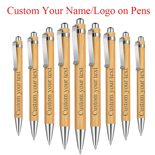 Customized Name Printed Bamboo Pen