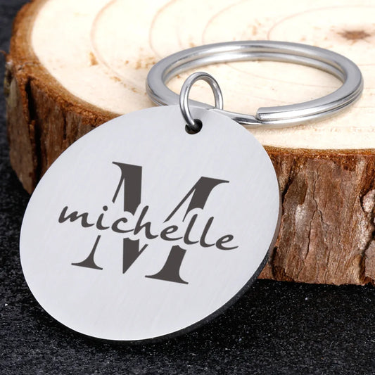 Customized Name Initials Key Chains