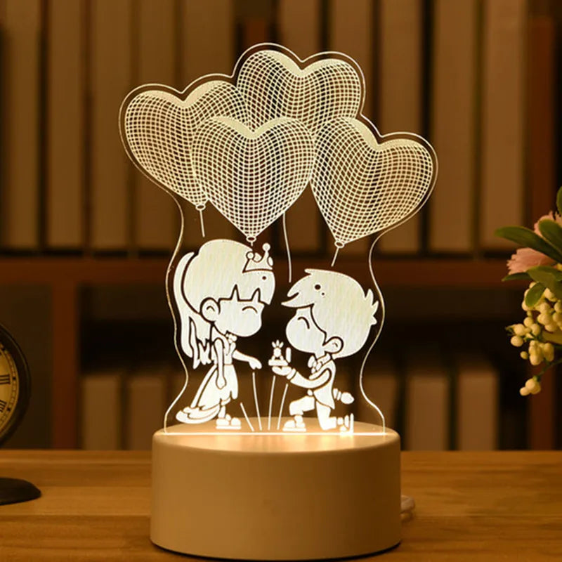 Customized Photo Creative 3D Illusion Anime acrylic Lamp