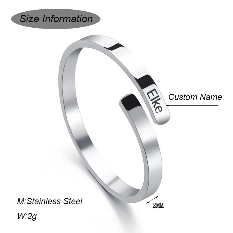 Customized Engraved Couple Rings