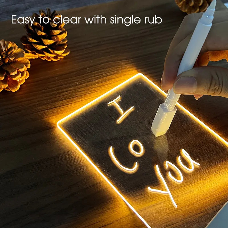 Customized Note Board LED Acrylic Lamp