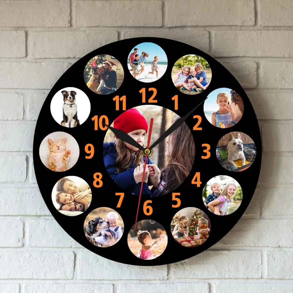 Customized Photos Print Wall Clock