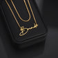 Customized Name Pendant Double Layered Necklace