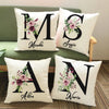 Customized Initial with Name Cushion Cover