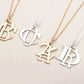 Customized Couple Pendant with Overlapping Letters