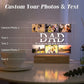 Customized Photo Text 3D Acrylic Lamp for MOM DAD LOVE