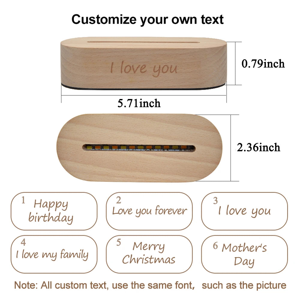 Customized Gift Photo LED Lamp Acrylic