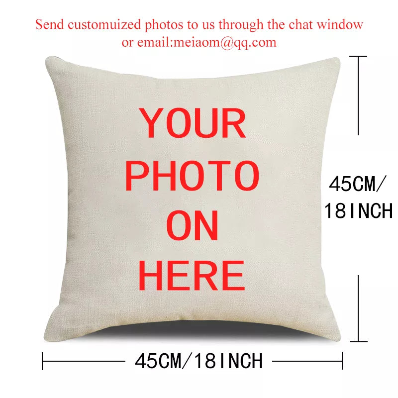 Customized Polyester Photo Cushion Cover