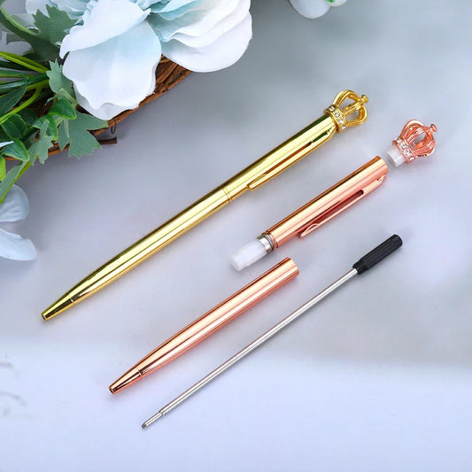 Customized Name Engraved Crown Shape Pen