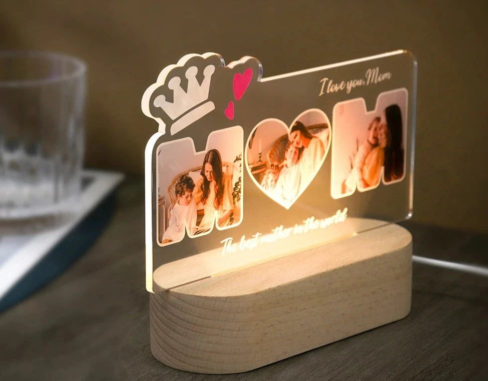 Customized  Photos & Acrylic Plaque Lamp