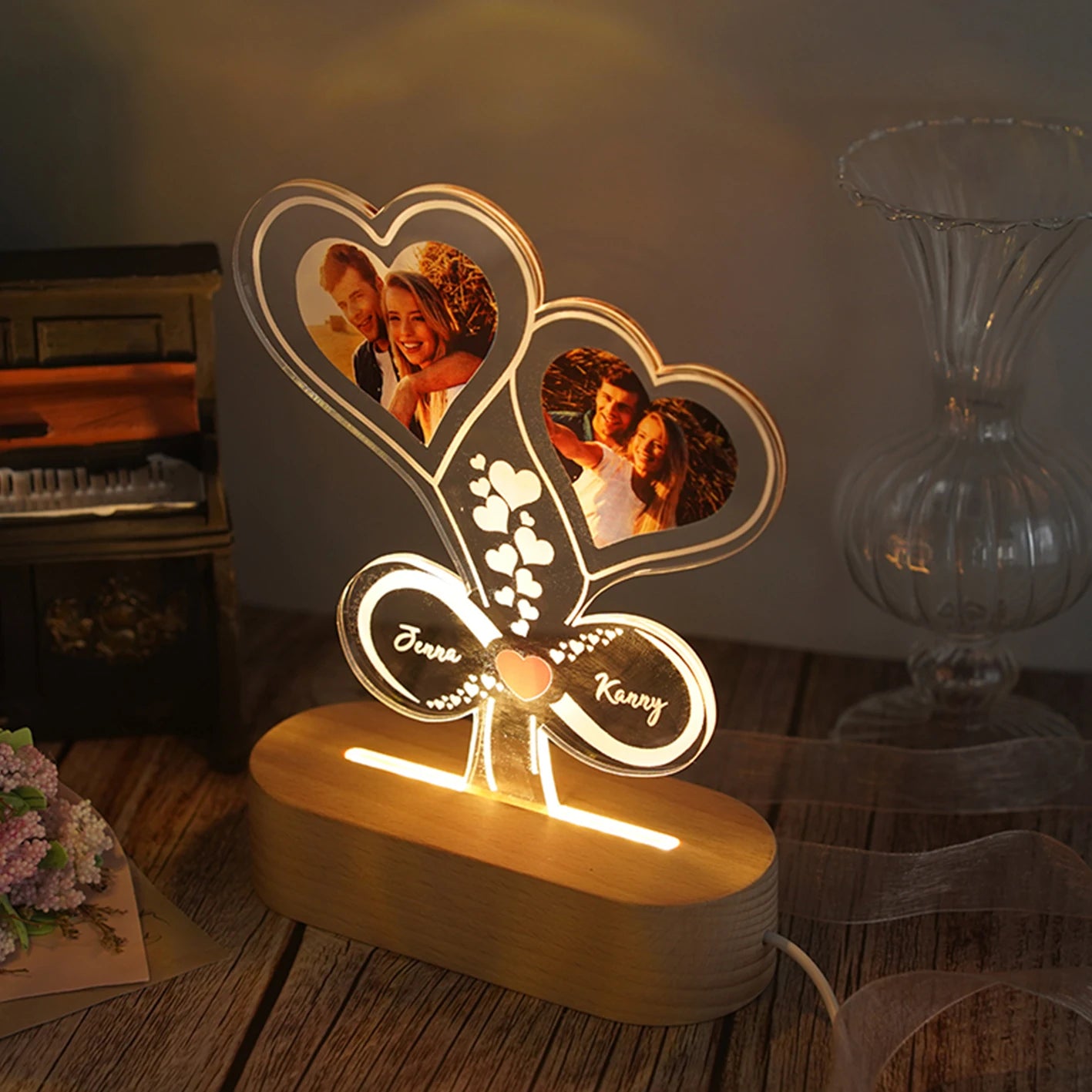 Customized Photo Night Light Engraved 3D Lamp