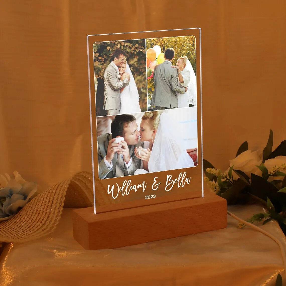 Customized Photo & Music Plaque Acrylic Lamp