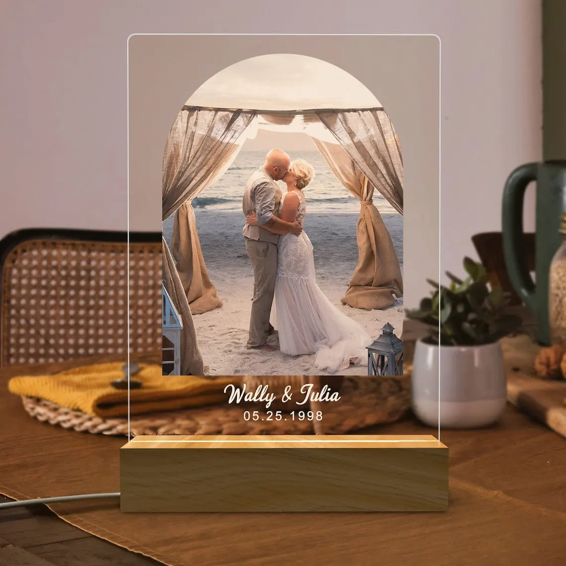 Customized Photo & Music Plaque Acrylic Lamp