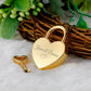 Customized name date engraved Couple Heart Lock